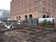 Click to enlarge Image of Ducie Street Railway turntable excavation by Matrix Archaeology